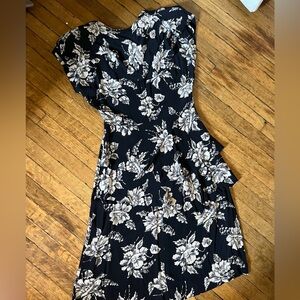 1940s Rayon Peplum Dress